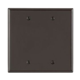 Leviton 80525 Blank Wallplate, Midway Size, Gang 2, Brown