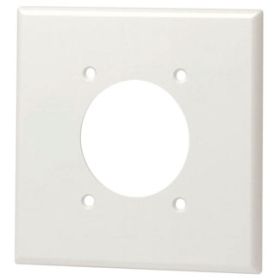 Leviton 80526-W Receptacle Wallplate, Standard Size, Gang 2, White