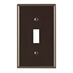 Leviton 80701 Switch Wallplate, Standard Size, Gang 1, Brown