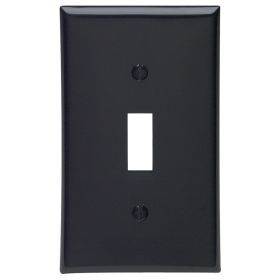 Leviton 80701-E Switch Wallplate, Standard Size, Gang 1, Black