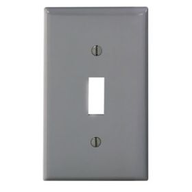 Leviton 80701-GY Switch Wallplate, Standard Size, Gang 1, Gray