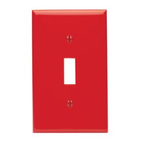 Leviton 80701-R Switch Wallplate, Standard Size, Gang 1, Red