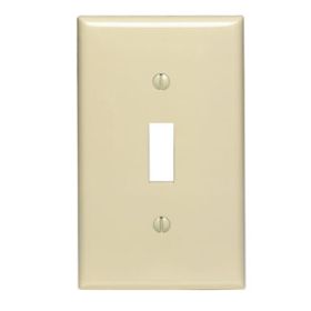 Leviton 80701-T Switch Wallplate, Standard Size, Gang 1, Light Almond