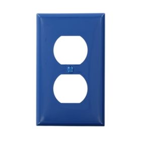 Leviton 80703-BU Receptacle Wallplate, Standard Size, Gang 1, Blue