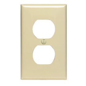 Leviton 80703-I Receptacle Wallplate, Standard Size, Gang 1, Ivory