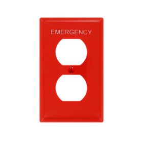 Leviton 80703-REW Receptacle Wallplate, Gang 1, Red