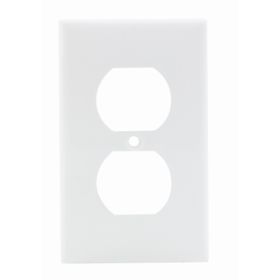 Leviton 80703-W Receptacle Wallplate, Standard Size, Gang 1, White