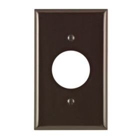 Leviton 80704 Receptacle Wallplate, Standard Size, Gang 1, Brown