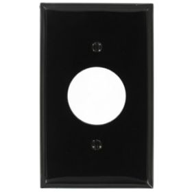 Leviton 80704-E Receptacle Wallplate, Standard Size, Gang 1, Black