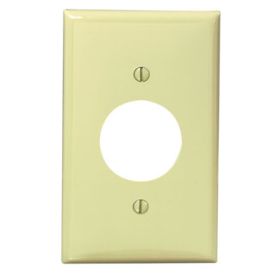 Leviton 80704-I Receptacle Wallplate, Standard Size, Gang 1, Ivory