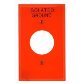 Leviton 80704-IG Receptacle Wallplate, Standard Size, Gang 1, Orange