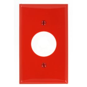 Leviton 80704-R Receptacle Wallplate, Standard Size, Gang 1, Red