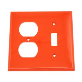 Leviton 80705-R Combination Wallplate, Standard Size, Gang 2, Red