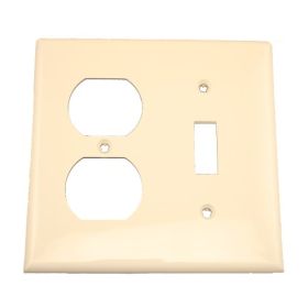 Leviton 80705-T Combination Wallplate, Standard Size, Gang 2, Light Almond