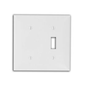 Leviton 80706-GY Combination Wallplate, Standard Size, Gang 2, Gray