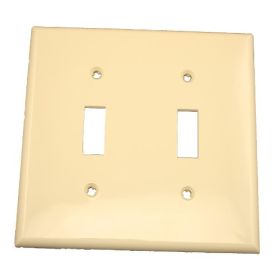 Leviton 80709-I Switch Wallplate, Standard Size, Gang 2, Ivory