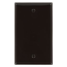 Leviton 80714 Blank Wallplate, Standard Size, Gang 1, Brown