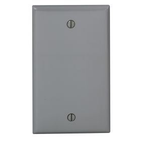 Leviton 80714-GY Blank Wallplate, Standard Size, Gang 1, Gray