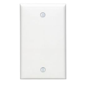 Leviton 80714-W Blank Wallplate, Standard Size, Gang 1, White