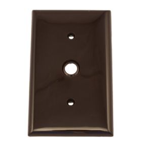 Leviton 80718 Telephone/Cable Wallplate, Standard Size, Gang 1, Brown