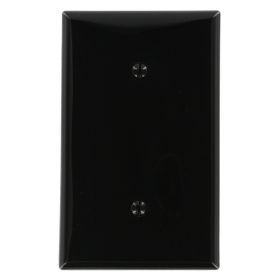 Leviton 80719-E Blank Wallplate, Standard Size, Gang 1, Black