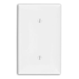 Leviton 80719-W Blank Wallplate, Standard Size, Gang 1, White