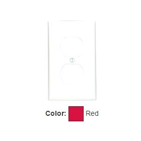 Leviton 80720-R Receptacle Wallplate, Standard Size, Gang 1, Red