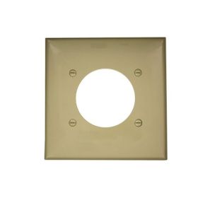 Leviton 80726-I Receptacle Wallplate, Standard Size, Gang 2, Ivory