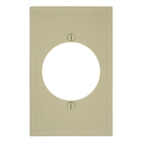 Leviton 80728-I Receptacle Wallplate, Midway Size, Gang 1, Ivory