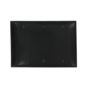 Leviton 80735-E Blank Wallplate, Standard Size, Gang 3, Black