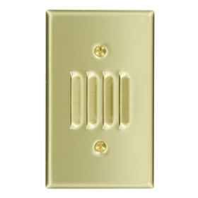 Leviton 81079 Louvre Wallplate, Standard Size, Gang 1, Brass