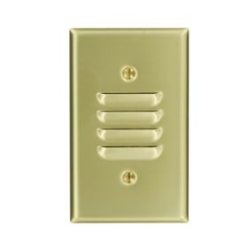 Leviton 81080 Louvre Wallplate, Standard Size, Gang 1, Brass