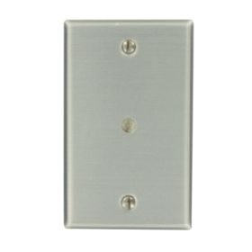 Leviton 83013 Telephone/Cable Wallplate, Standard Size, Gang 1, Aluminum