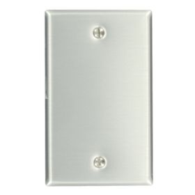 Leviton 83014 Blank Wallplate, Standard Size, Gang 1, Aluminum