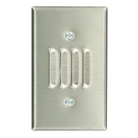 Leviton 84079-40 Louvre Wallplate, Standard Size, Gang 1, Brushed Stainless Steel