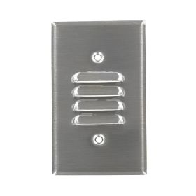 Leviton 84080-40 Louvre Wallplate, Standard Size, Gang 1, Brushed Stainless Steel