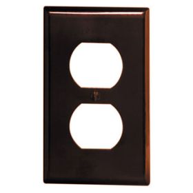 Leviton 85003 Receptacle Wallplate, Standard Size, Gang 1, Brown
