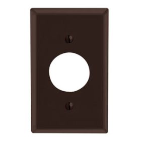 Leviton 85004 Receptacle Wallplate, Standard Size, Gang 1, Brown
