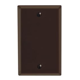Leviton 85014 Blank Wallplate, Standard Size, Gang 1, Brown