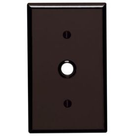 Leviton 85018 Telephone/Cable Wallplate, Standard Size, Gang 1, Brown