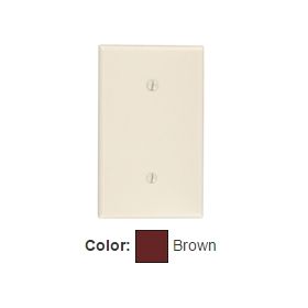 Leviton 85019 Blank Wallplate, Standard Size, Gang 1, Brown