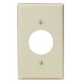 Leviton 86004 Receptacle Wallplate, Standard Size, Gang 1, Ivory