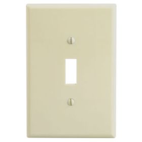 Leviton 86101 Switch Wallplate, Oversized, Gang 1, Ivory