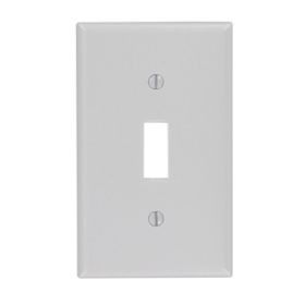 Leviton 87001 Switch Wallplate, Standard Size, Gang 1, Gray