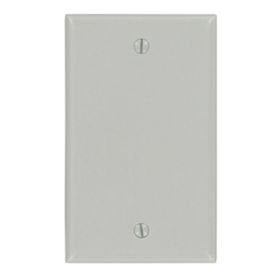 Leviton 87014 Blank Wallplate, Standard Size, Gang 1, Gray