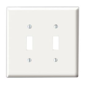 Leviton 88009 Switch Wallplate, Standard Size, Gang 2, White