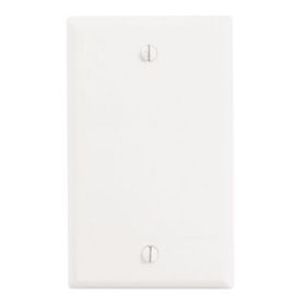 Leviton 88014 Blank Wallplate, Standard Size, Gang 1, White