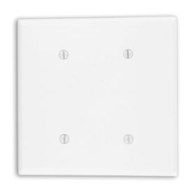 Leviton 88034 Blank Wallplate, Standard Size, Gang 2, White