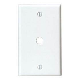 Leviton 88037 Telephone/Cable Wallplate, Standard Size, Gang 1, White