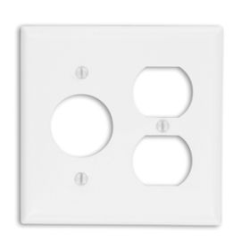 Leviton 88046 Combination Wallplate, Standard Size, Gang 2, White
